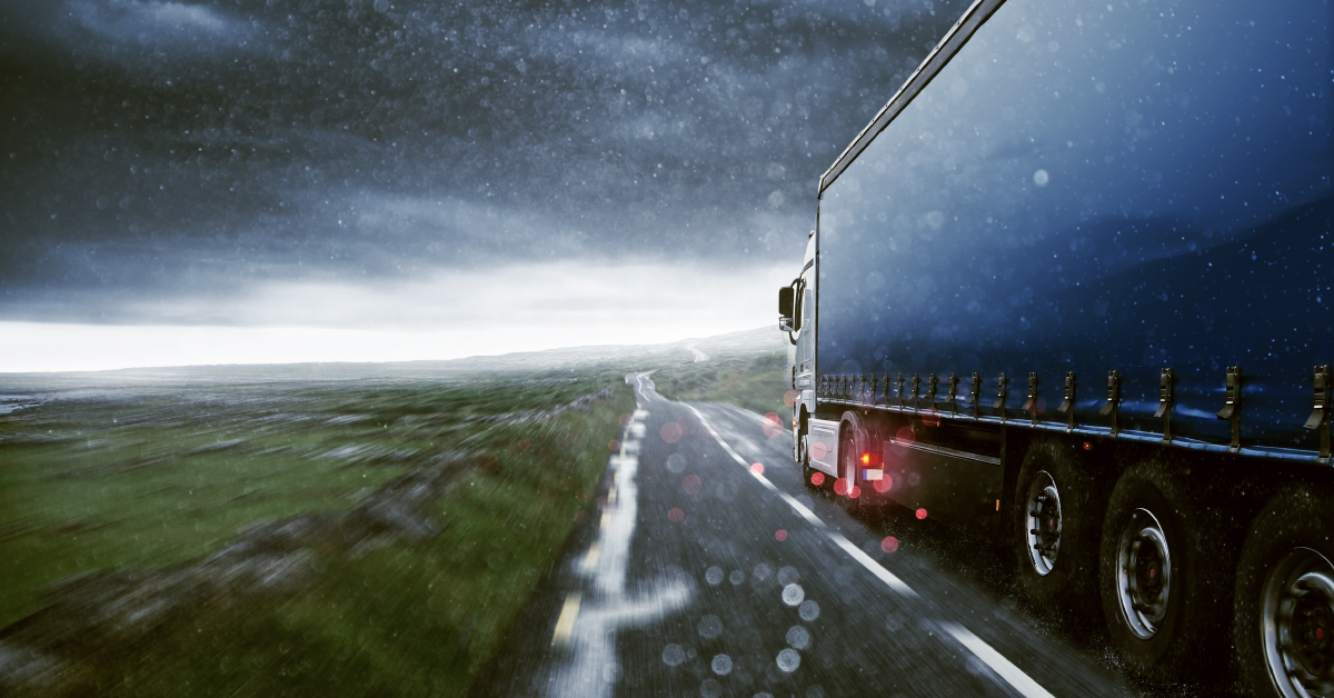 Truck in a thunderstorm