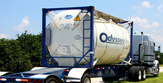 Odyssey ISO tank on a truck