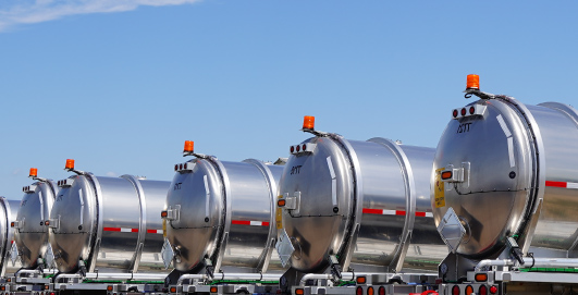 trucks carrying bulk liquids