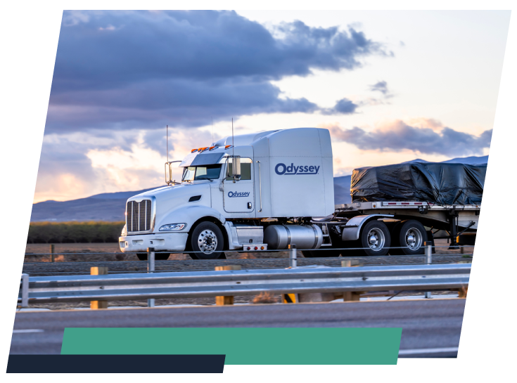 Odyssey flatbed on the road