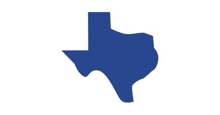 Shape of the state of Texas, USA