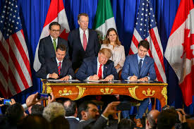 USMCA agreement being signed by President Donald Trump (July 2020)