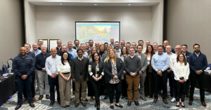 a group of Odyssey employees standing together